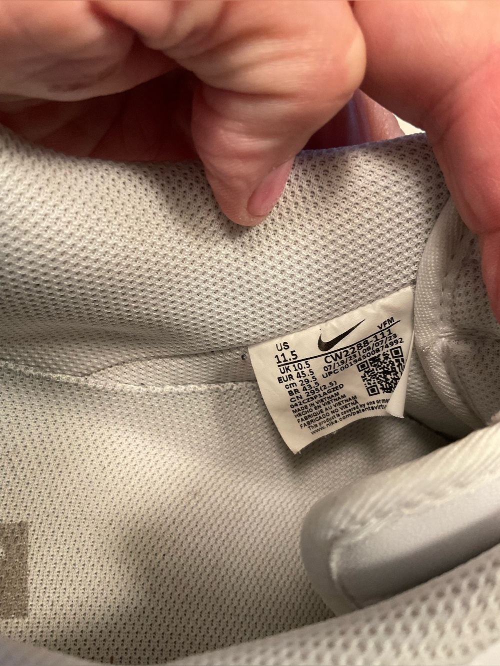 Nike Air Force 1 '07 "Triple White" sneaker. - Picture 7 of 7
